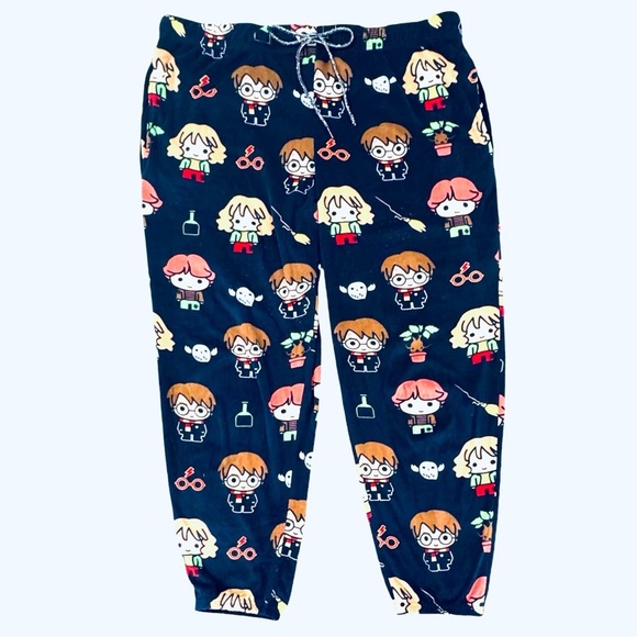 Harry Potter Size L (12-14) Jogger Style Pajama Pants w/Pockets - Picture 1 of 6